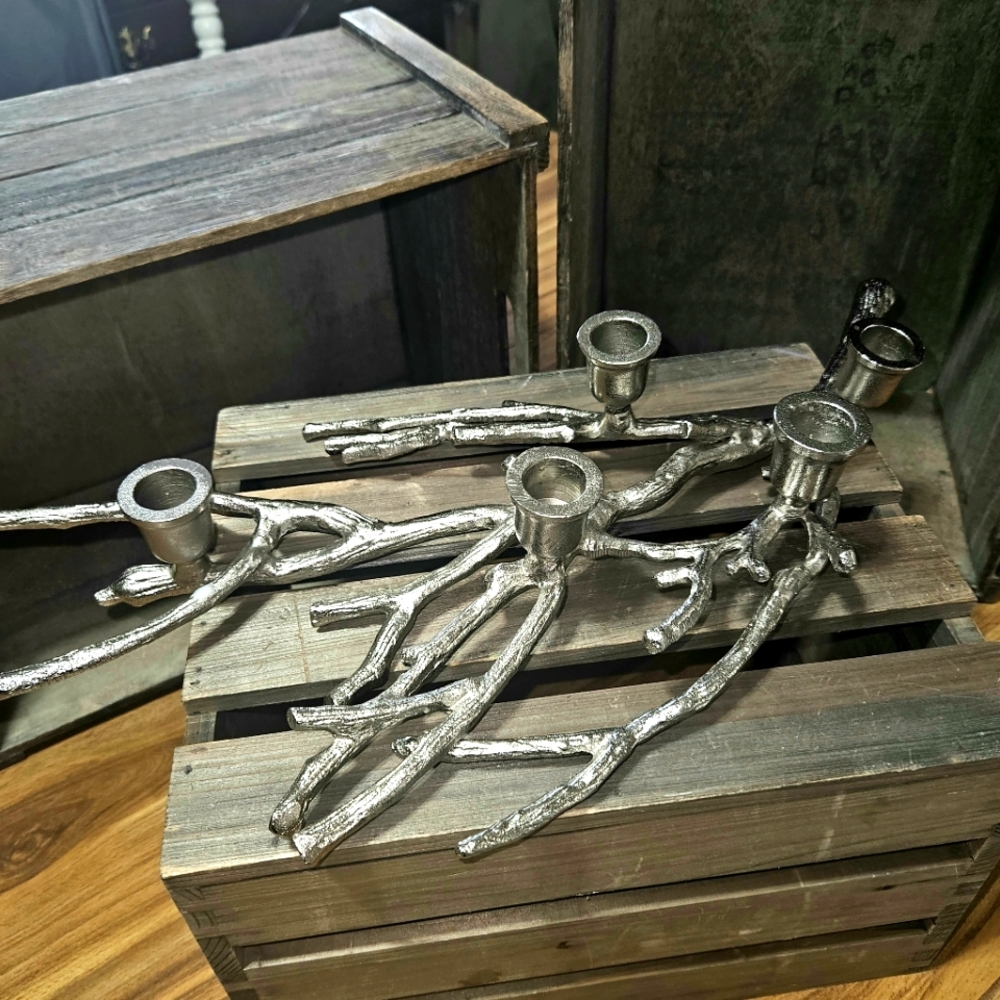 Gorgeous Branch Candelabra - solid aluminum centerpiece